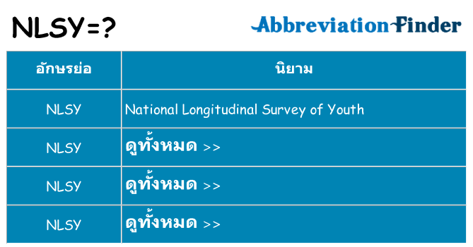 อะไรไม่ nlsy ถึง