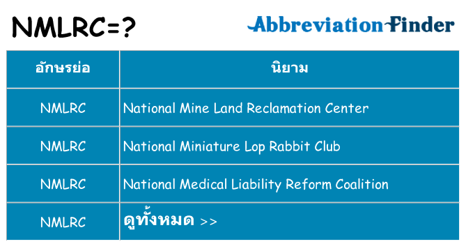 อะไรไม่ nmlrc ถึง