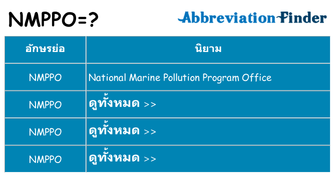 อะไรไม่ nmppo ถึง