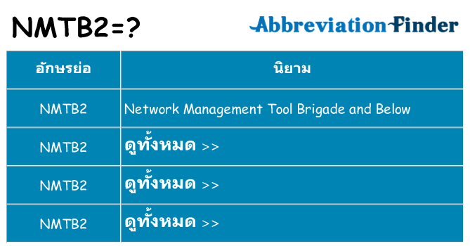 อะไรไม่ nmtb2 ถึง