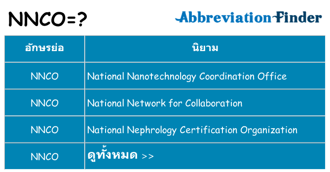 อะไรไม่ nnco ถึง