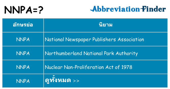 อะไรไม่ nnpa ถึง