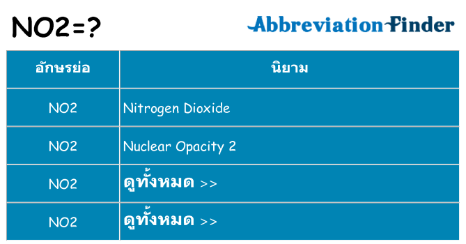 อะไรไม่ no2 ถึง
