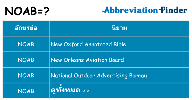 อะไรไม่ noab ถึง