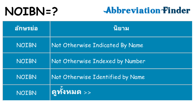 อะไรไม่ noibn ถึง