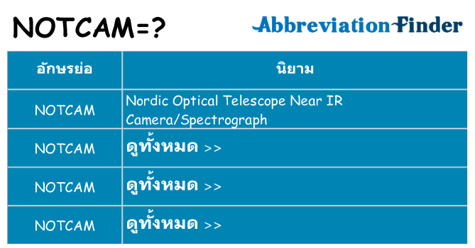 อะไรไม่ notcam ถึง