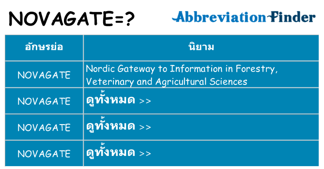 อะไรไม่ novagate ถึง