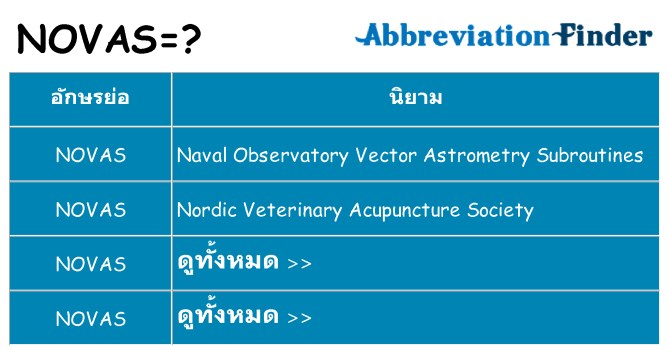 อะไรไม่ novas ถึง