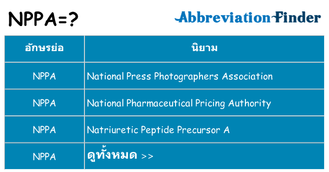 อะไรไม่ nppa ถึง