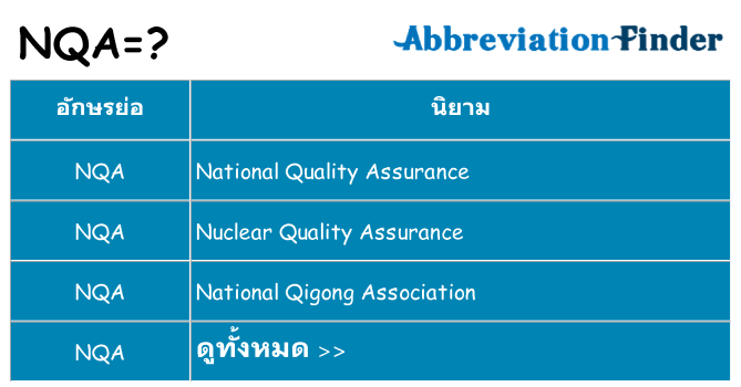 อะไรไม่ nqa ถึง