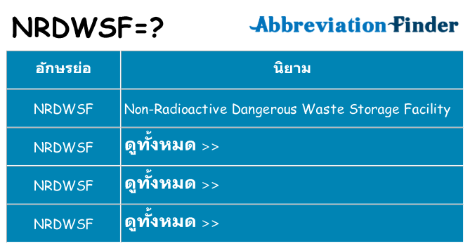 อะไรไม่ nrdwsf ถึง