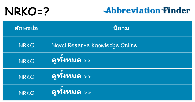 อะไรไม่ nrko ถึง