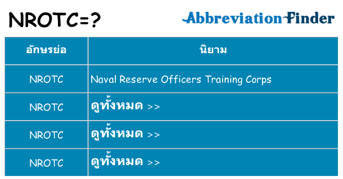 อะไรไม่ nrotc ถึง