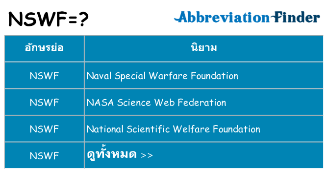 อะไรไม่ nswf ถึง