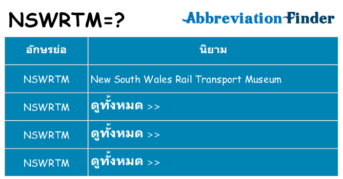 อะไรไม่ nswrtm ถึง