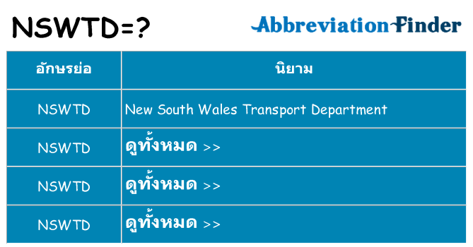 อะไรไม่ nswtd ถึง