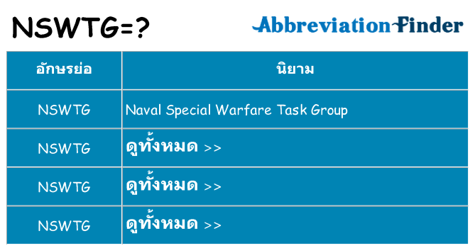 อะไรไม่ nswtg ถึง