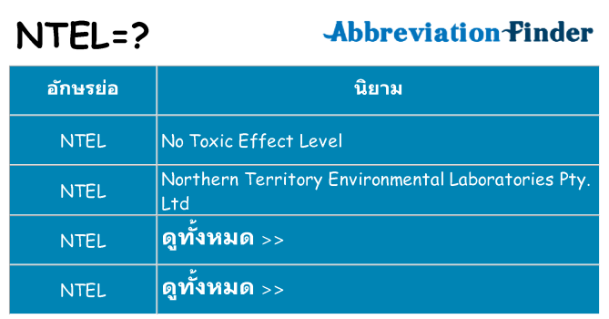 อะไรไม่ ntel ถึง