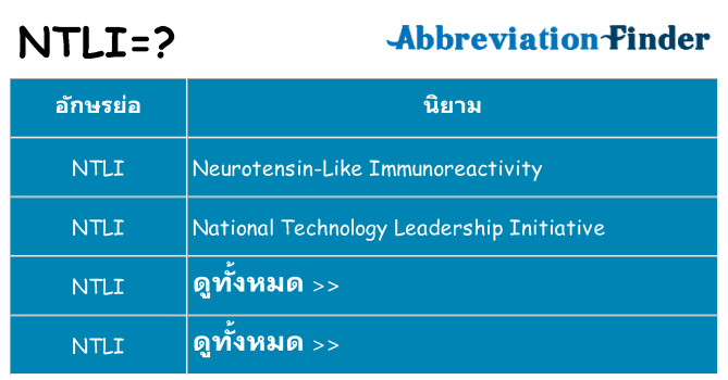อะไรไม่ ntli ถึง