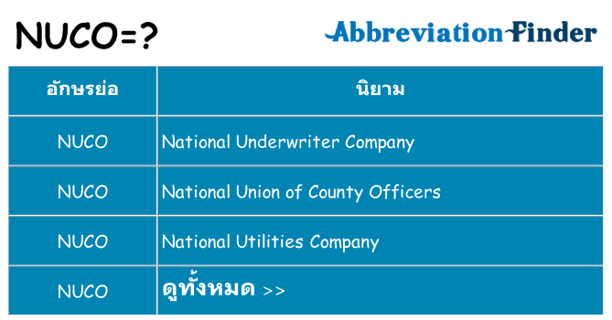 อะไรไม่ nuco ถึง