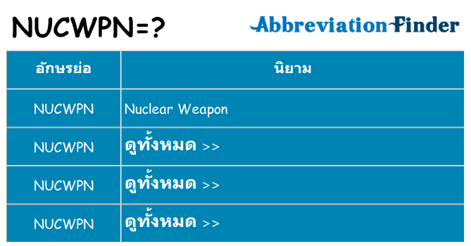 อะไรไม่ nucwpn ถึง
