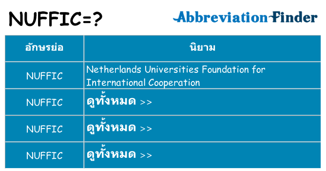 อะไรไม่ nuffic ถึง