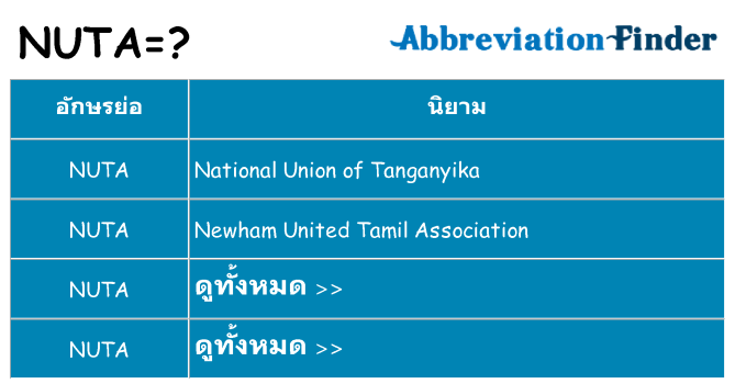 อะไรไม่ nuta ถึง