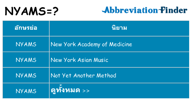 อะไรไม่ nyams ถึง