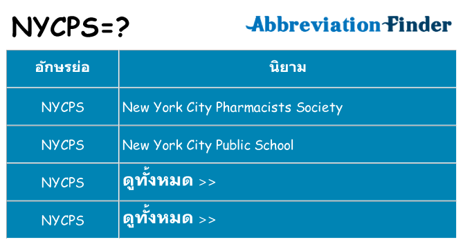 อะไรไม่ nycps ถึง