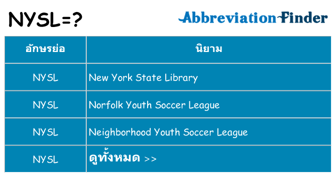 อะไรไม่ nysl ถึง