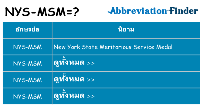 อะไรไม่ nys-msm ถึง
