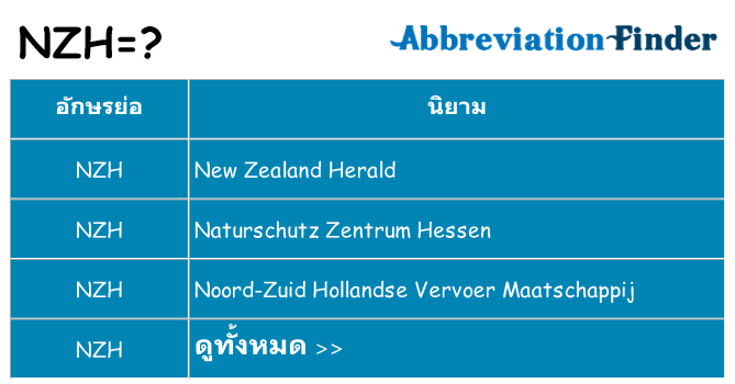 อะไรไม่ nzh ถึง