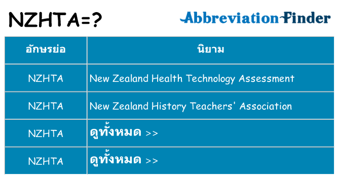 อะไรไม่ nzhta ถึง