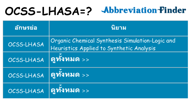 อะไรไม่ ocss-lhasa ถึง