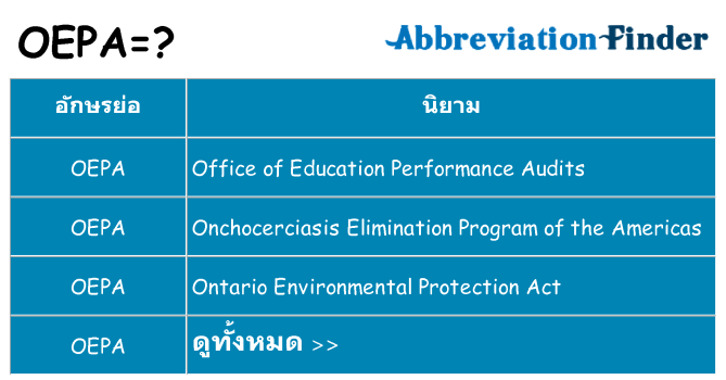 อะไรไม่ oepa ถึง