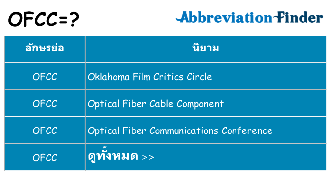 อะไรไม่ ofcc ถึง