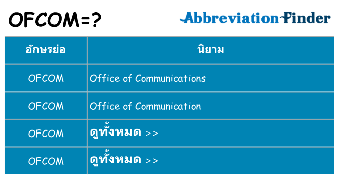 อะไรไม่ ofcom ถึง