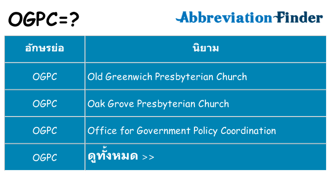 อะไรไม่ ogpc ถึง