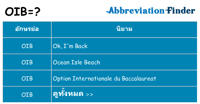 อะไรไม่ oib ถึง