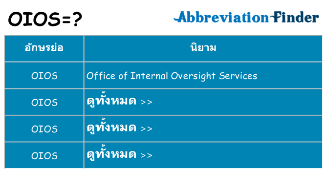 อะไรไม่ oios ถึง