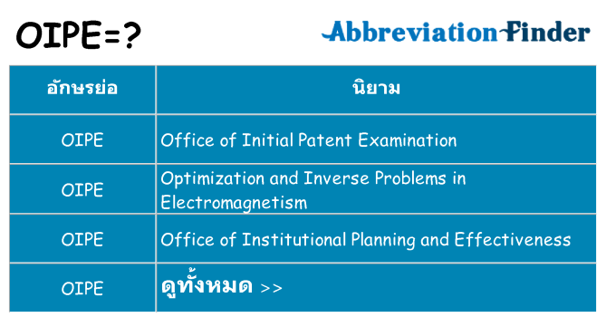 อะไรไม่ oipe ถึง