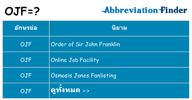 อะไรไม่ ojf ถึง