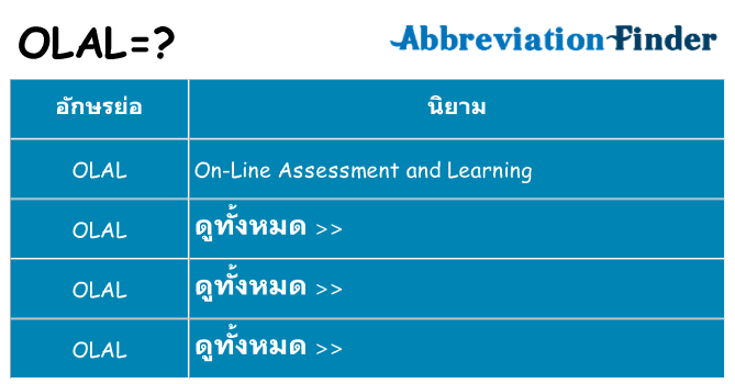 อะไรไม่ olal ถึง
