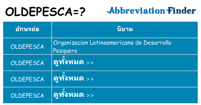 อะไรไม่ oldepesca ถึง