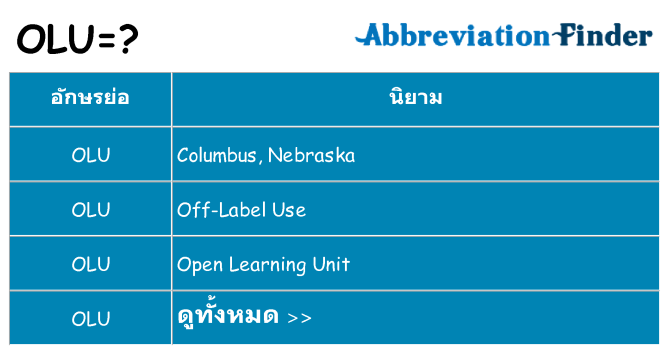 อะไรไม่ olu ถึง