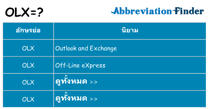 อะไรไม่ olx ถึง
