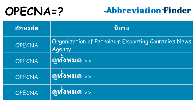 อะไรไม่ opecna ถึง