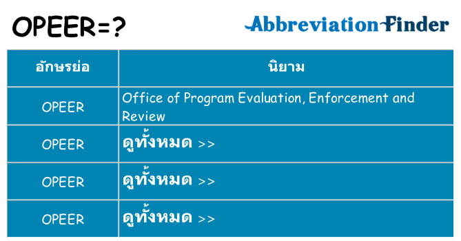 อะไรไม่ opeer ถึง