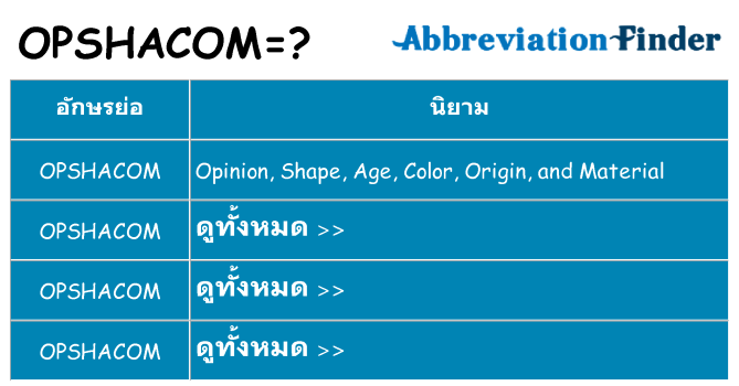 อะไรไม่ opshacom ถึง