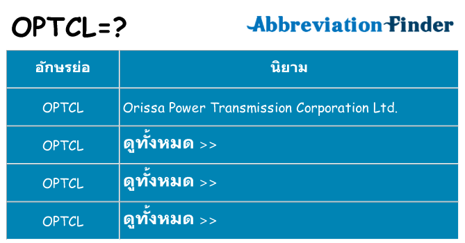 อะไรไม่ optcl ถึง
